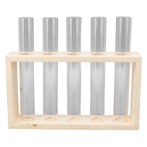5 Reagensrørsplanter Terrarium Transparent Observer Tilvekststatus Vannplanteholder med treben for urteplante