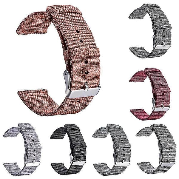 23 cm justerbar blød lærredsrem til smartur som erstatning for Fitbit Blaze Light Grey