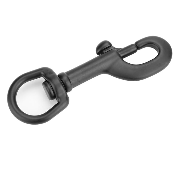 316 rustfrit stål enkelt hoved krog Swivel Eye Snap Scuba Diving Tilbehør (90MM, sort)