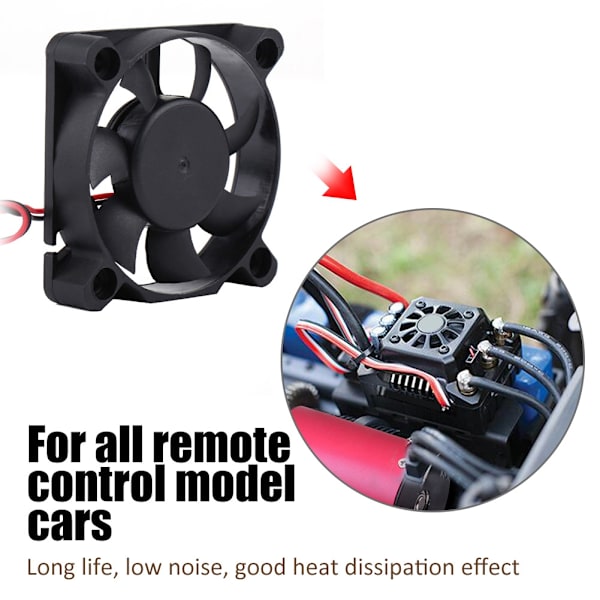 RC Motor Køleblæser Sort DC Blæser Bildele (50 * 50 mm)
