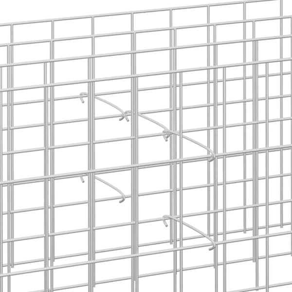 vidaXL Kroker til gabion 50 stk galvanisert stål 30 cm Silver silver