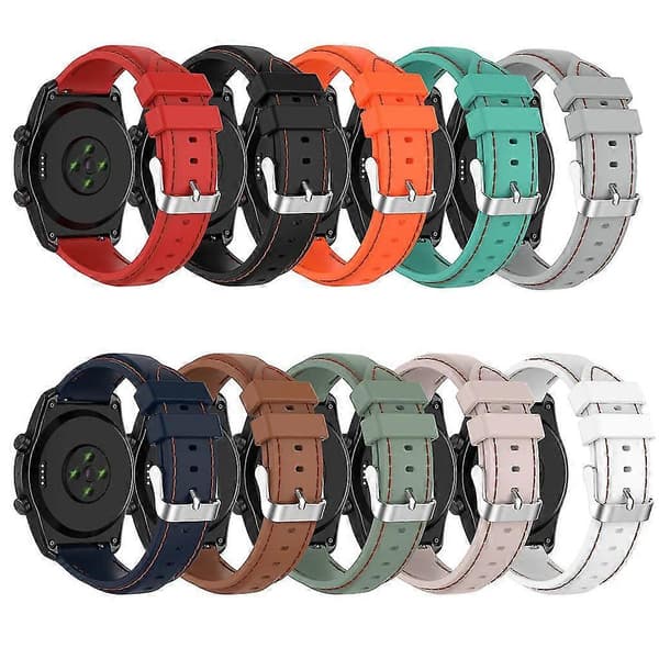 KINCJON Til -Ticwatch pro X/3 Silikoneurrem Moderigtig erstatningsrem til ure Brown