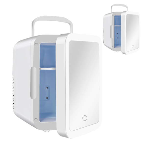 4L Home Mirror Makeup Hudvårdskylskåp med Touch Lamp Semiconductor Bilkylskåp CN-kontakt 220V 45W