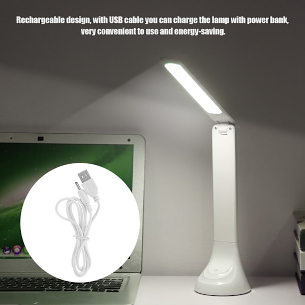 Rechargeable Foldable LED Lamp Desk Table Lamp Eye Care for Reading Study Lighting