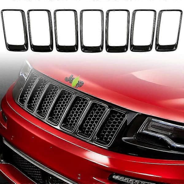 7-delat frontgrillinläggssats Kompatibel med Jeep Grand Cherokee 2014-2016