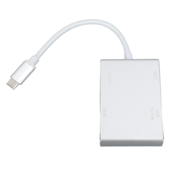4-in-1 USB C Hub, Type C to USB 3.1 HDMI DVI VGA Adapter, Multiport Latausliitäntä