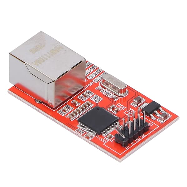 Ethernet Modul Elektronisk Byggeklods Netværksdele Komponenter Rødt Kort W5100