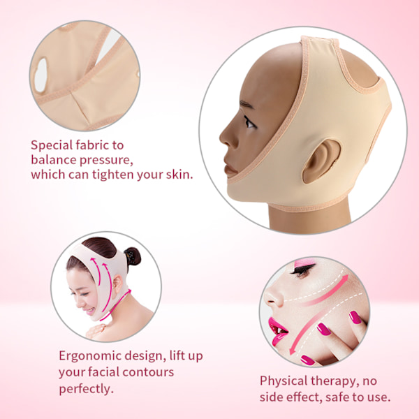 Facial Slimming Mask Slimming Bandage Ansiktsbehandling Dubbelhakvård Viktminskning Ansiktsbälten S