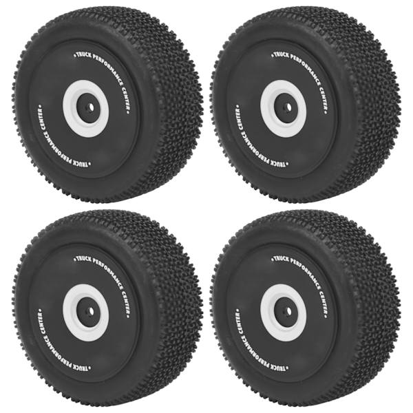 4 ST RC Gummi Fram Bakre Däck Set Passar för WLTOYS 124018 1/12 RC Biltillbehör