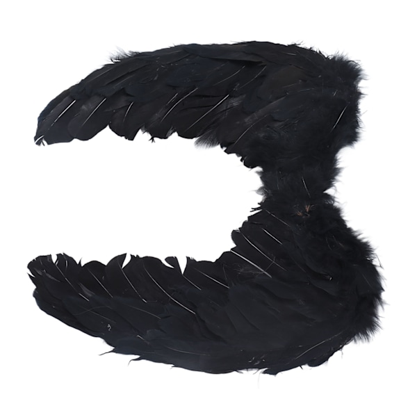 Feather Wing Vuxna Barn Cosplay Vivid Wing kostymtillbehör för Halloween julfest Svart M 60 X 45 cm / 23,6 X 17,7 tum