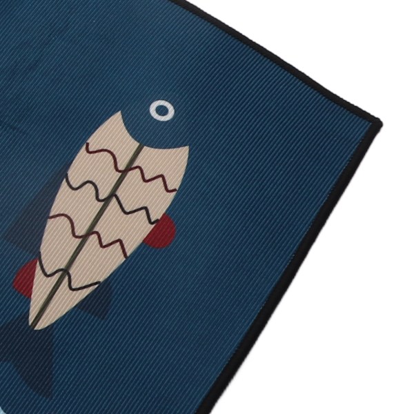 Golvmatta Förhindra halka Bärbar Bekväm sött mönster köksdyna för vardagsrum Badrum Dörröppning Fisk 40x120cm / 15,8x47,2in