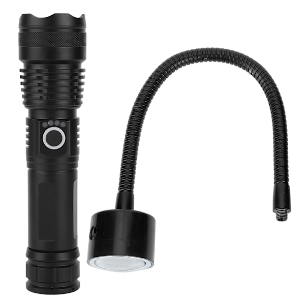 2 i 1 USB-oppladbar LED-lommelykt arbeidslys med magnetisk base for CNC-fresing