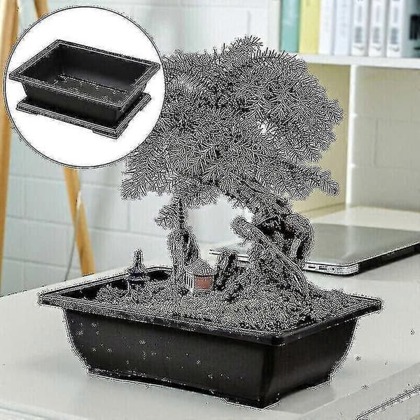 Stor blomkruka rektangulär bonsai plantskola 29x21x10,5cm