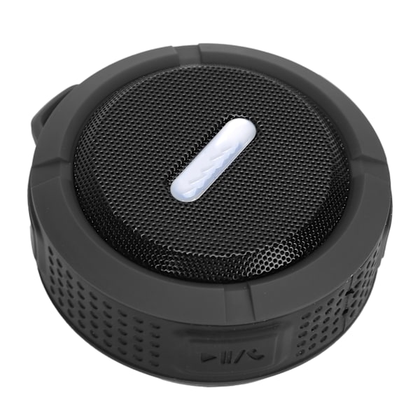 C6 Bluetooth-högtalare med sugkoppskarbinhake Vattentät Mini-subwoofer för utomhussporter Mörkgrå