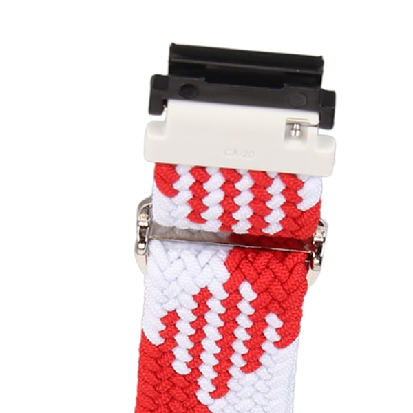 Nylon klockband Justerbart ersättningsband Sport Andningsrem för Fenix ​​7S för 6S för 5S Röd Vit