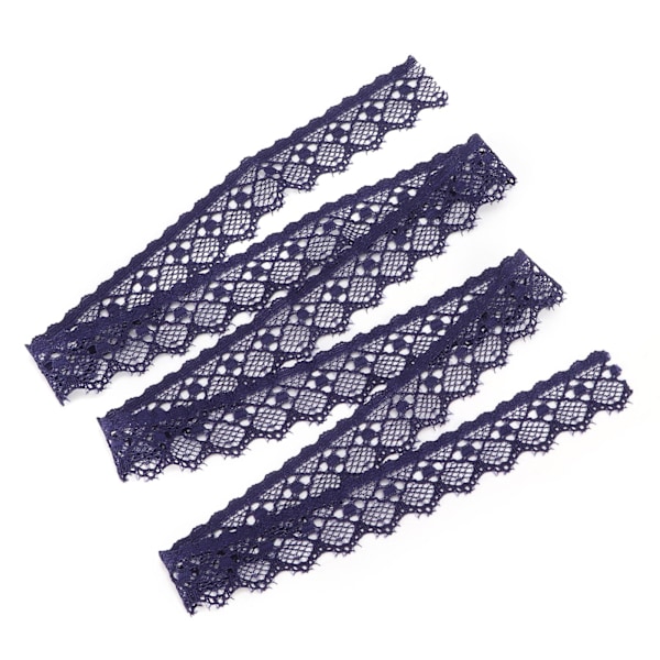 Lila Utsökt Mönster Spetsband Enkel Spetskant DIY Sömnadshantverk 10 Yards 2cm Bredd
