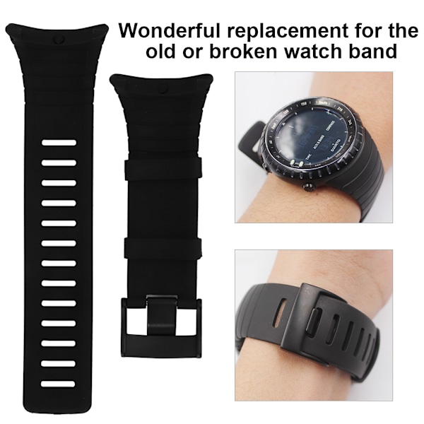 Universaali kumi kellanhihna Suunto Core Black -kellolle