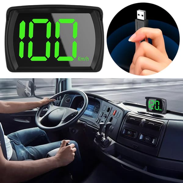 GPS Digital Hastighetsmåler Bil Lastebil Motorsykkel Head Up Odometer Display HUD E4N3