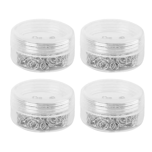 4Box Metal Springringe Åbne Ringe DIY Smykkefund Making Set Tilbehør 3mm