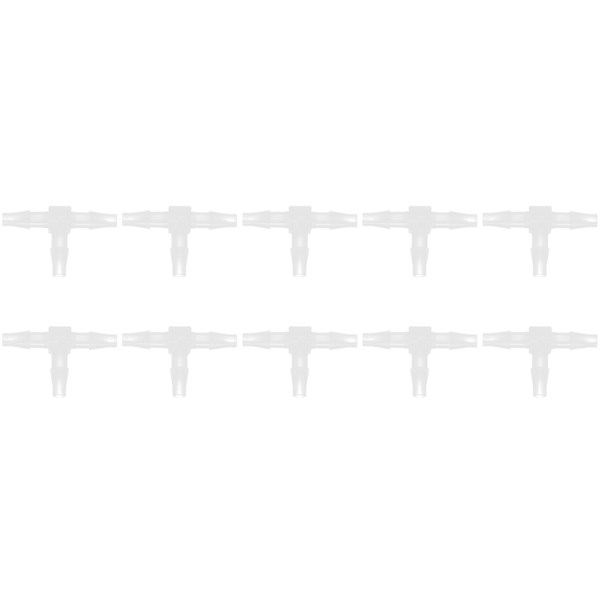 10 stk 3-vejs plastfittings Tryktemperaturbestandig T-formet T-shirt 1/2 hullingsfittings7.9