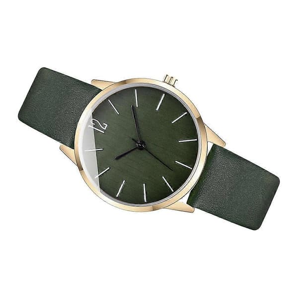 PU-læder armbåndsur Dame Quartz ur Mode studenterur Casual ur