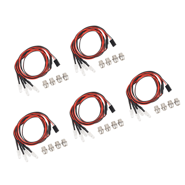 5st RC Car LED Light Kit 5mm Red Light Beads för Traxxas för Hsp för Redcat för Axial Scx10 för D90 för Hpi RC Car