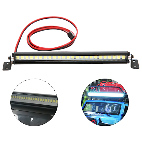 24 LED Kattolukuvalaisin Kattolamppu Koriste RC-Tarvike Sopii Scx10 1/10 4WD Autolle Musta