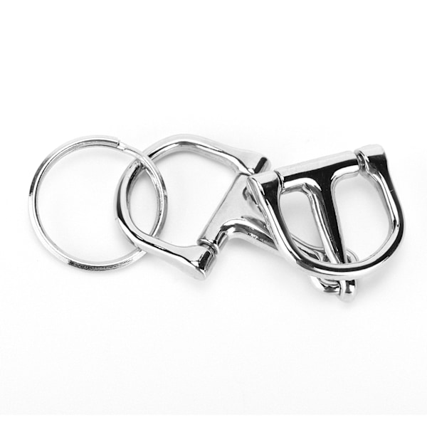 DSformad Snaffle Nyckelring Hållbar Silver DRing ZineAlloy Häst Snaffle Bits Nyckelring