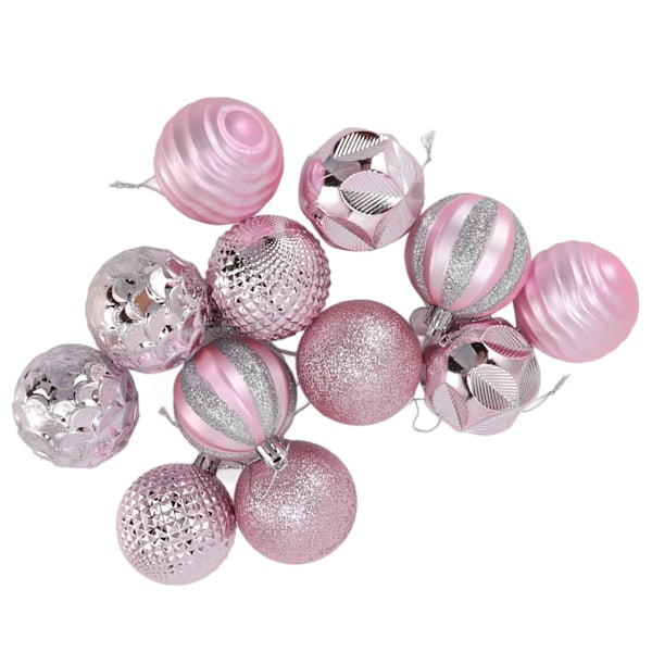 Julekuler Ornament Julepynt for familiefester Hagemiddager Bursdagsfester Rosa