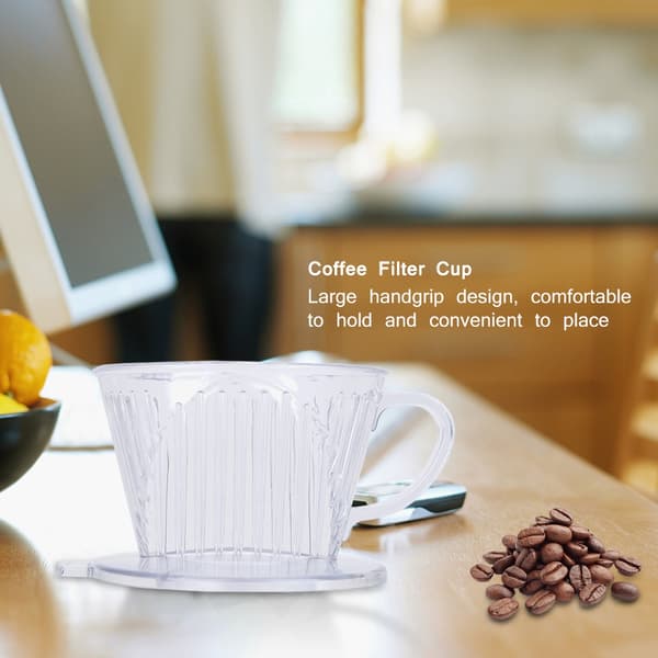 Konisk kaffebrygger Filterkop Dripper Genanvendelig serveringskrus (Transparent S)