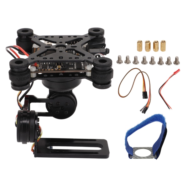 Brushless 3 Axes Camera Stabilizer CNC Aluminum Alloy Lightweight Camera Stabilizer for FPV Spare Parts Black