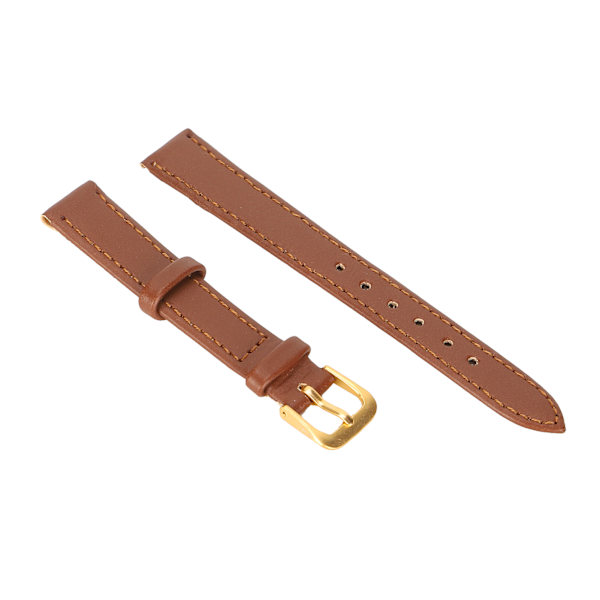 Unisex Universal Pin Spänne Klockband PU Läder Ersättning klockarmband Tillbehör Brun14mm / 0,55in