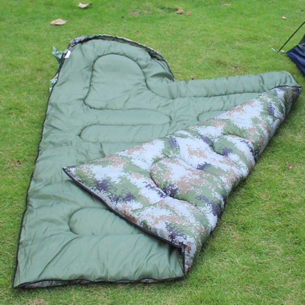 Utomhus bärbar kamouflage resecamping picknick vandring kuvert sovsäck (1300G)