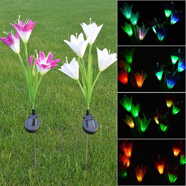 Solcellsdriven LED-blomlampa för vacker innergårdsinredning