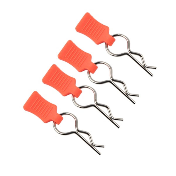 1/5 1/8 RC Bilkarosseri Klipstift Fastgørelsesbeslag Sæt Tilbehør Dele Passer til Traxxas (Orange)
