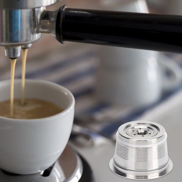 Uusiokäyttöinen teräksinen kahvikapselikuppi, sopii Caffitaly Wacaco Tchibo