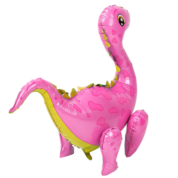 Dinosaurieballongset Aluminiumfolie 93cm Uppblåsbar Söta Djur för Födelsedagsfest Dekoration Rosa