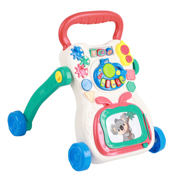 Baby Walker Håndtrykk Unngå Omvending Musikk Fargerike leker Hopp Fri Styre Walk Hjelper Type 1