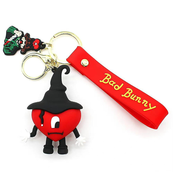 Bad Bunny Keychain Nyckelkedja hängande väska Charm Födelsedagspresent A