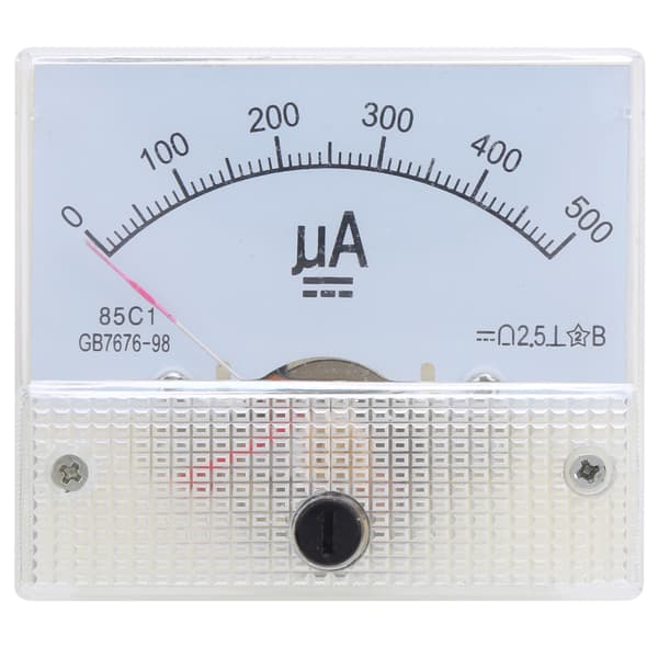 85C1 DC 0~500UA ABS Pege Amperemeter Panel Høj Præcision Strømmåler