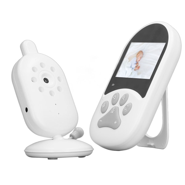 Babymonitor 2,4-tommer skærm nattesyn 60 graders vinkel 2,4GHz-forbindelse Babyvideomonitor 100‑240V UK-stik
