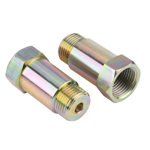 2 stk 45 mm M18*1.5 O2 Oksygen Sensor Extender Forlenger Spacer Plugger Adapter Gul