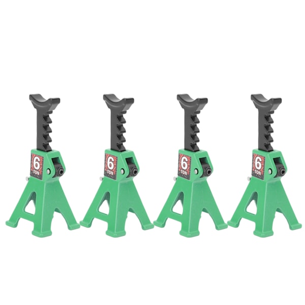 4 stk Mini Jack Stativ Justerbar Aluminium Legering Skala Jack Stativsett 1/24 for SCX24 RC Bil Grønn