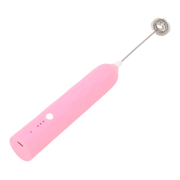 Liten hushållsäggvisp Mini multifunktionell mixer Handhållen elektrisk omrörare Skummaskin Visp Sladdlös Mjölk Kaffeskummare Rosa