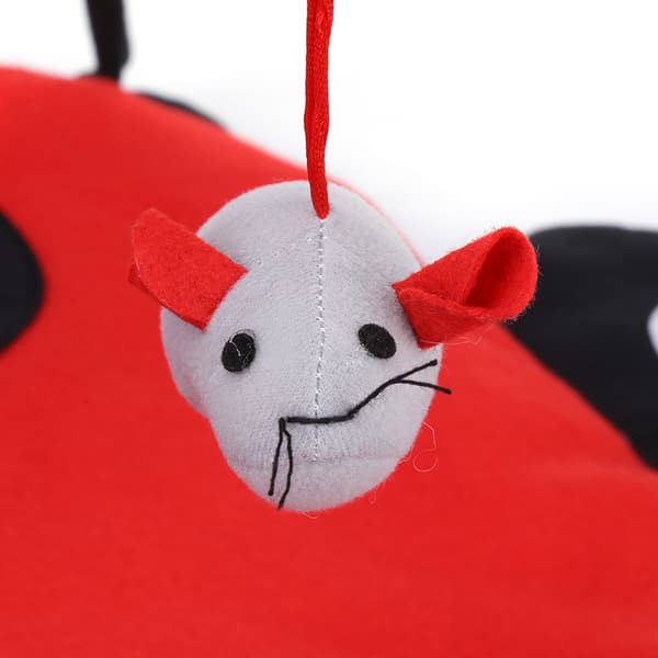 Foldable Cat Activity Play Mat Tent Multifunction Pet Bed with Hanging Toy Balls