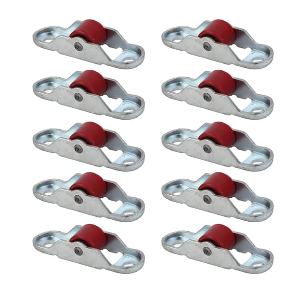 10 Pcs Sliding Door Window Pulley Mute Roller Plastic Single Wheel Hardware with Base 12mm