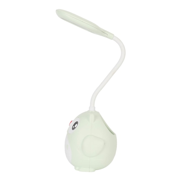 Bordlampe Pennholder Liten Øyebeskyttende Skrivebord USB Oppladbar LED Nattlys Studenthybel Tegneserie Ugleform Grønn