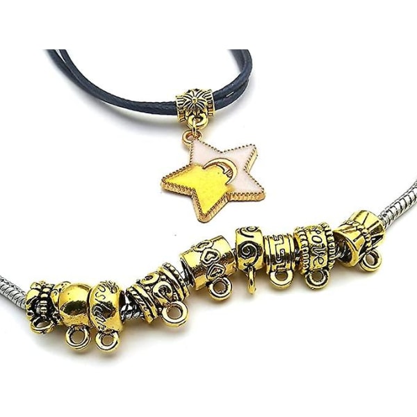 100 delar lås pärlhänge, hängande ögla tubpärla, bulk distanspärla, pärlhänge för smyckestillverkning DIY halsband armband (m611) M671