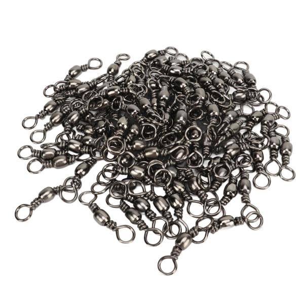 100 stk Fiskesvirvler Højhastighed Stabil Rotation Rustbeskyttelse Tønde Svirvel Fiskesnøreforbindelse 1/0 31mm 48kg