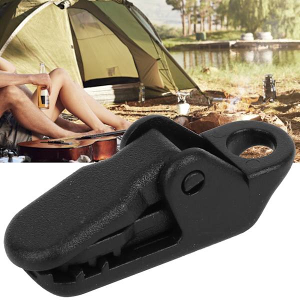 15 stk Plasttelt Markise Kapel Klemme Tarp Clip Gripper Spændeværktøj Sort